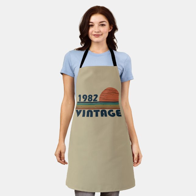 Born in 1982 vintage birthday gift apron (Worn)