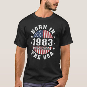 Born In 1983 39 Years 39th Birthday 39 Years Usa F T-Shirt