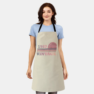 Born in 1983 elegant modern vintage birthday gift apron