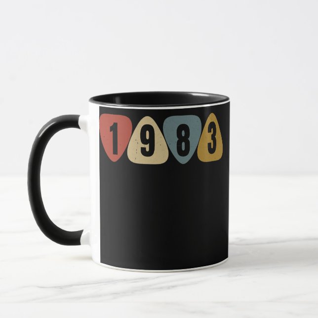 Born In 1983 Guitarist Guitar Pick Music Birthday Mug (Left)