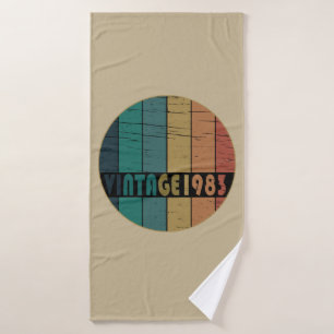 Born in 1983 vintage birthday bath towel