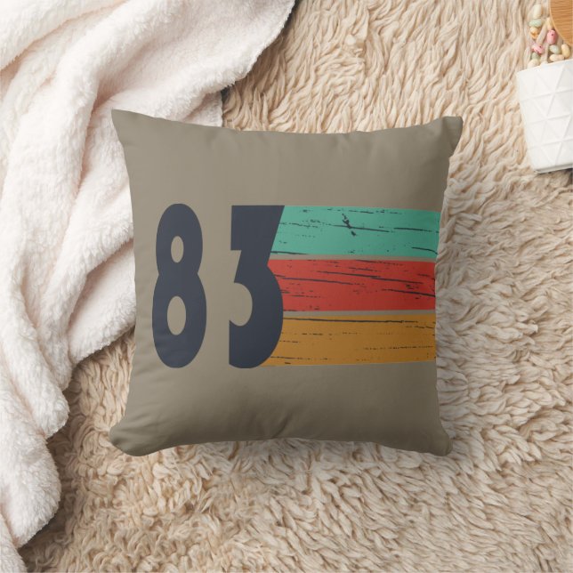 Born in 1983 vintage birthday gift cushion (Blanket)