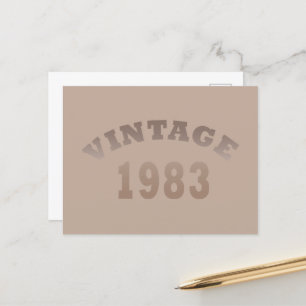 Born in 1983 vintage birthday gift holiday postcard