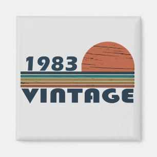 Born in 1983 vintage birthday gift magnet