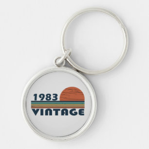 Born in 1983 vintage classic sunset key ring