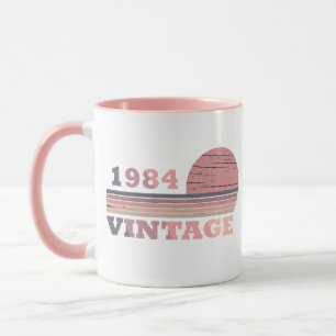 Born in 1984 elegant modern vintage birthday gift mug