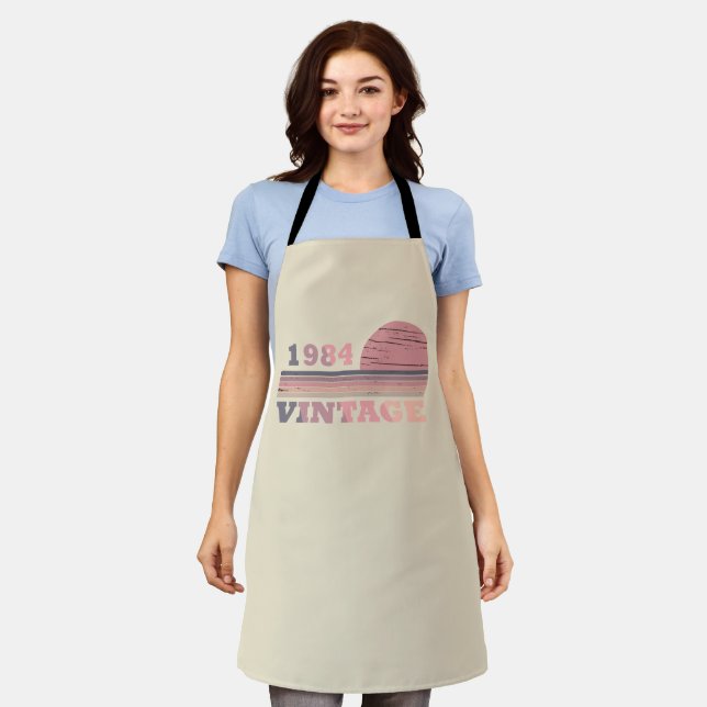 born in 1984 vintage birthday apron (Worn)