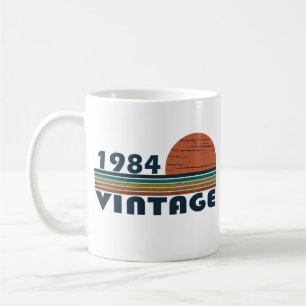 Born in 1984 vintage style birthday gift coffee mug