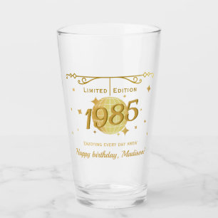 Born in 1985 40th birthday party drinks barware glass