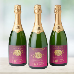 Born in 1985 40th birthday party wine Label Set