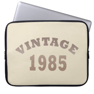 Born in 1985 elegant modern vintage birthday gift laptop sleeve