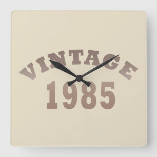 Born in 1985 elegant modern vintage birthday gift square wall clock