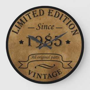 Born in 1985 elegant vintage birthday gift large clock