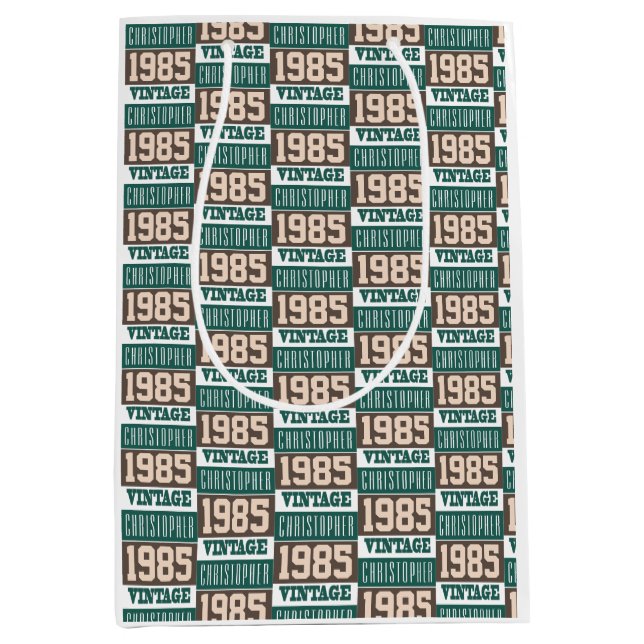 Born in 1985 medium gift bag (Front)