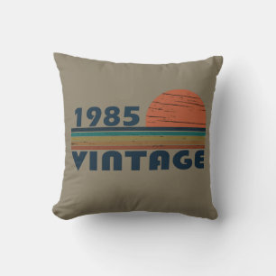 born in 1985 vintage 40th birthday gift cushion