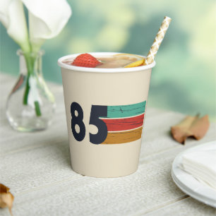 Born in 1985 vintage 40th birthday gift paper cups