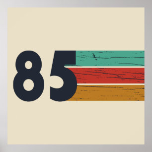 Born in 1985 vintage birthday gift poster