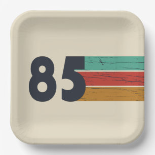 Born in 1985 vintage birthday party paper plate