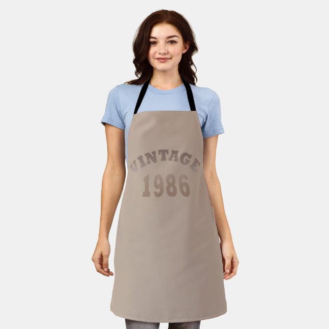 Born in 1986 vintage birthday gift apron (Worn)
