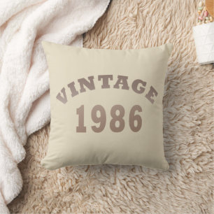 Born in 1986 vintage birthday gift cushion