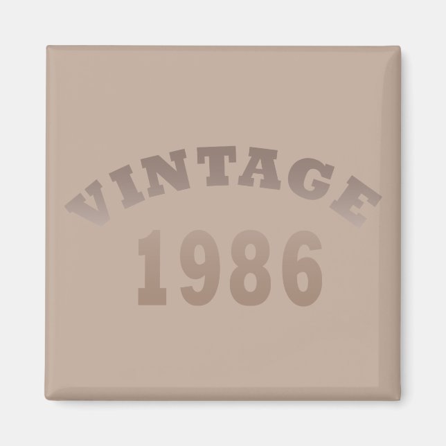 Born in 1986 vintage birthday gift magnet (Front)