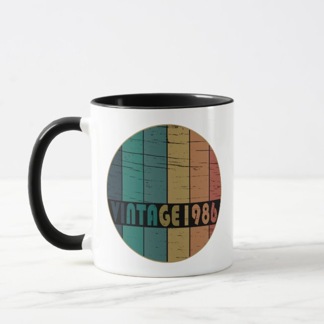 born in 1986 vintage birthday mug (Left)