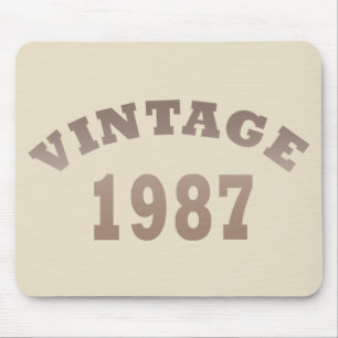 Born in 1987 elegant modern vintage birthday gift mouse mat