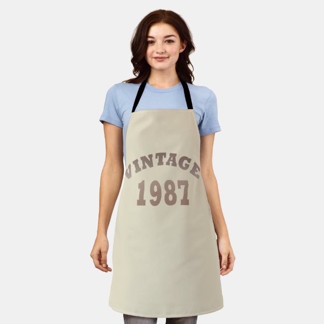born in 1987 vintage birthday apron (Worn)