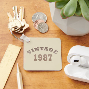 Born in 1987 vintage birthday key ring
