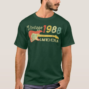 Born In 1988-Acustic Electric Bass Guitar Music Bi T-Shirt