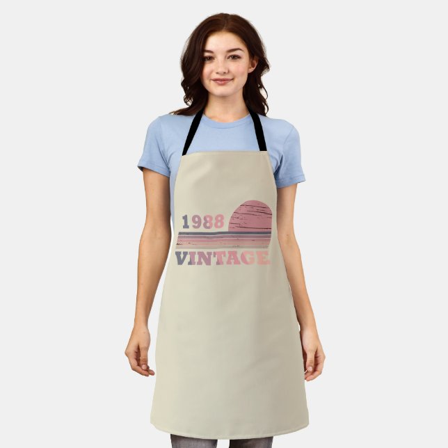 born in 1988 vintage birthday apron (Worn)
