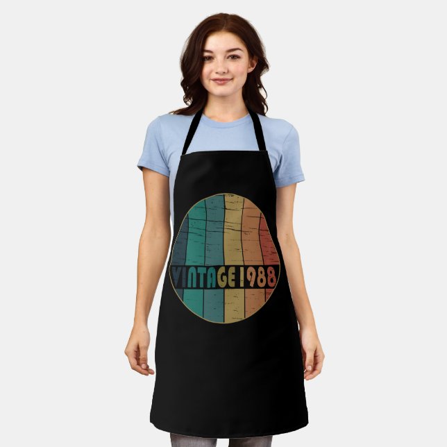 Born in 1988 vintage birthday gift apron (Worn)