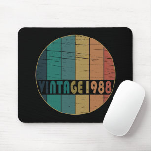 Born in 1988 vintage birthday gift mouse mat