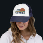 born in 1988 vintage birthday trucker hat<br><div class="desc">You can add some originality to your wardrobe with this original 1988 vintage sunset retro-looking birthday design with awesome colors and typography font lettering, is a great gift idea for men, women, husband, wife girlfriend, and a boyfriend who will love this one-of-a-kind artwork. The best amazing and funny holiday present...</div>