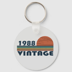 Born in 1988 vintage classic sunset key ring