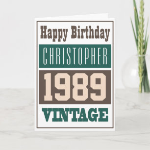 Born in 1989 Greetings Card