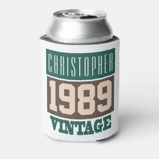 Born in 1989, Personalised Year of Birth Can Cooler (Can Back)