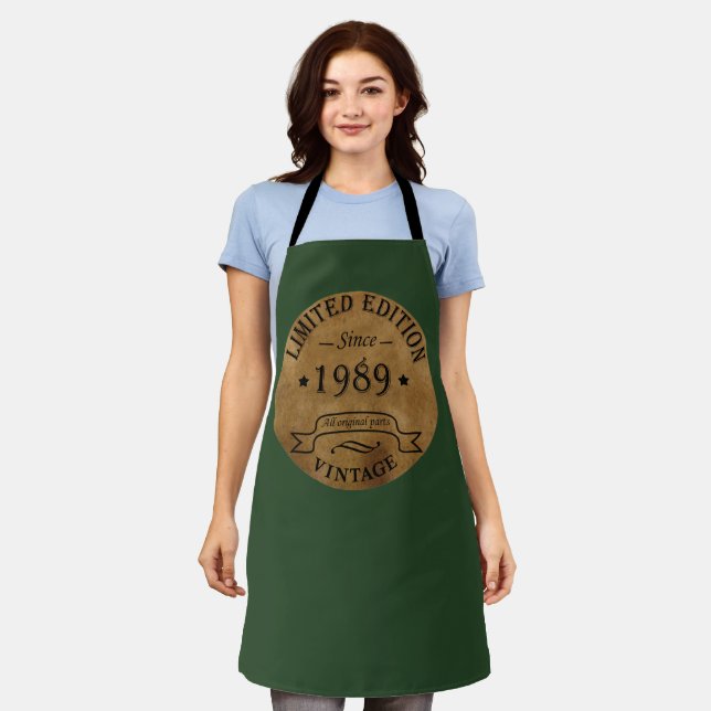 born in 1989 vintage birthday apron (Worn)