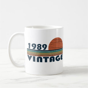 Born in 1989 vintage birthday gift coffee mug