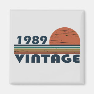 Born in 1989 vintage birthday gift magnet