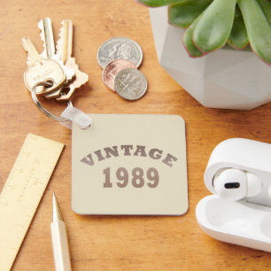 Born in 1989 vintage birthday key ring
