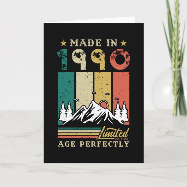 Born In 1990 Birthday Card (Front)