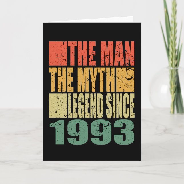 Born In 1990 The Man The Myth Birthday Card (Front)