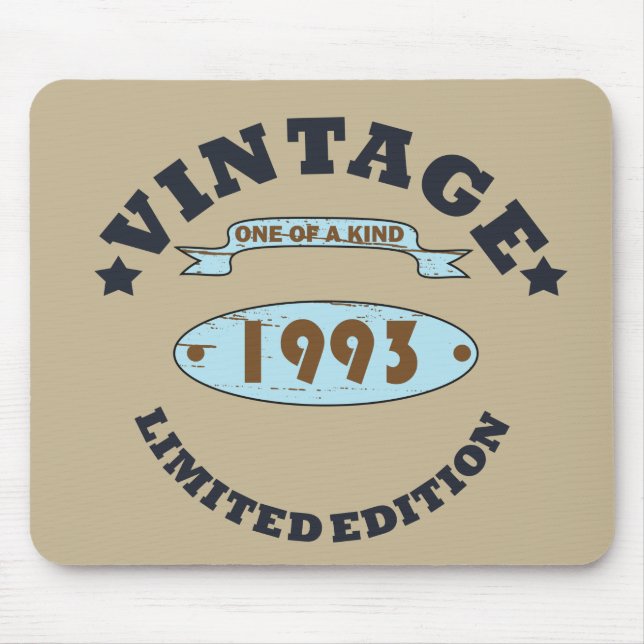 born in 1993 vintage birthday mouse mat (Front)