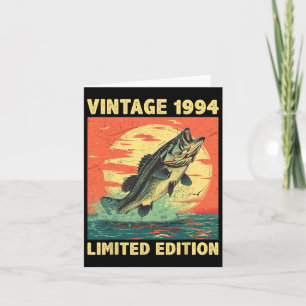 Born In 1994 Fishing Fisherman Fish Birthday Gifts Card