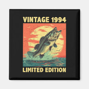 Born In 1994 Fishing Fisherman Fish Birthday Gifts Magnet