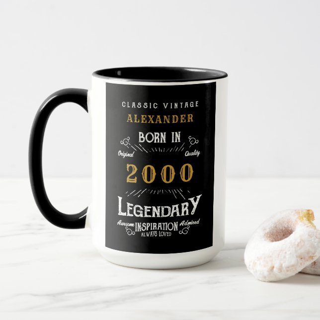 Born in 2000 Legend Mug (With Donut)