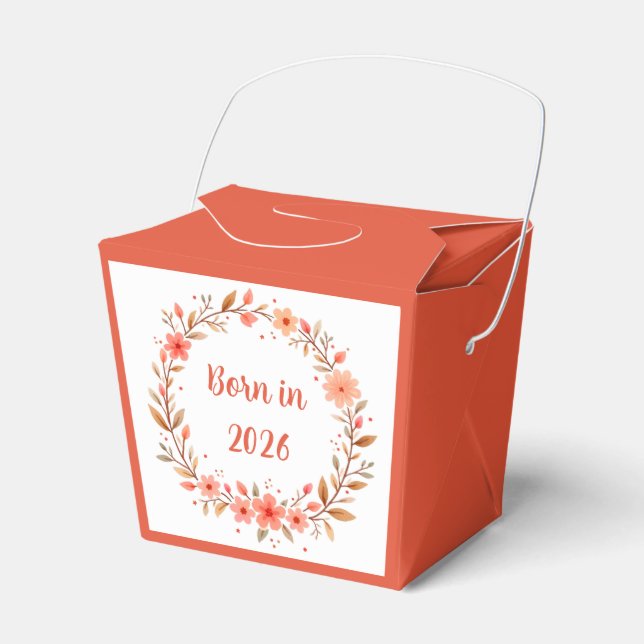 Born in 20xx (Editable Year)  Favour Box (Front Side)