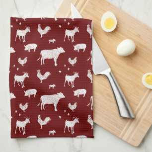 Born in a Barn Kitchen Towel for dark