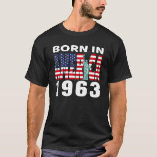 Born In America 1963 Birthday Statue Of Liberty Us T-Shirt
